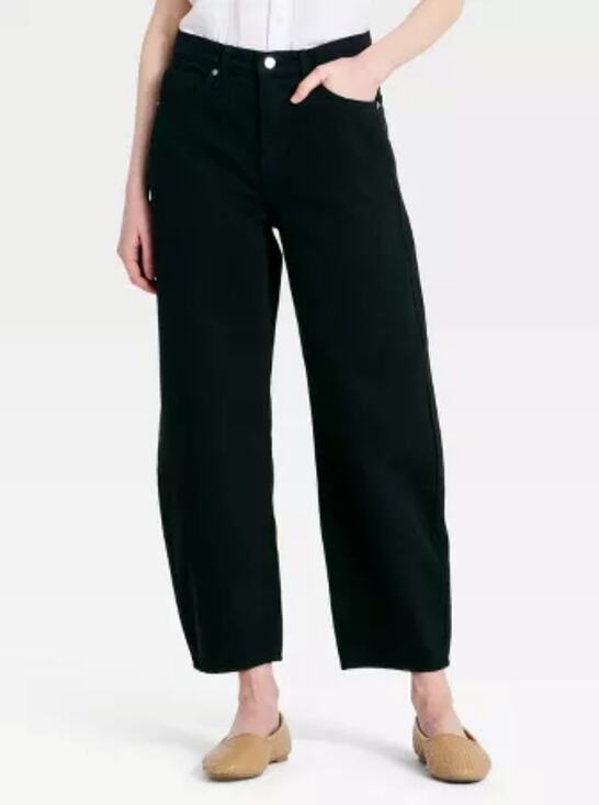 Universal Thread Denim - UNIVERSAL THREAD GOODS CO Black High-Rise Easy Barrel Ankle Leg Jeans Size 6